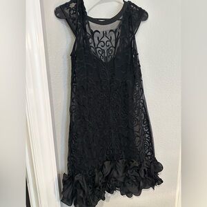 Guess Black Lace Mini Dress